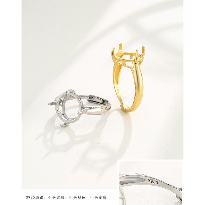 Giá Đỡ Nhẫn Mạ Vàng 18k 18k Thiết Kế Đơn Giản Phong Cách Nhật Hàn Cho Nam Và Nữ # 3-15