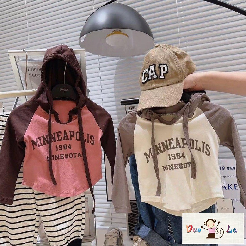 Áo Hoodie cotton Tay Dài In Chữ Phong Cách Công Chúa Thời Trang Mùa Thu Dành Cho Bé Gái
