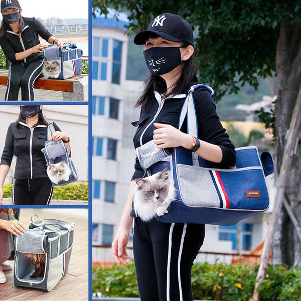 Dodopet Túi Xách Đeo Vai Đựng Thú Cưng Giữ Ấm Mùa Đông Thoải Mái Thoáng Khí