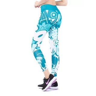Quần legging thể thao nữ in chữ năng động
