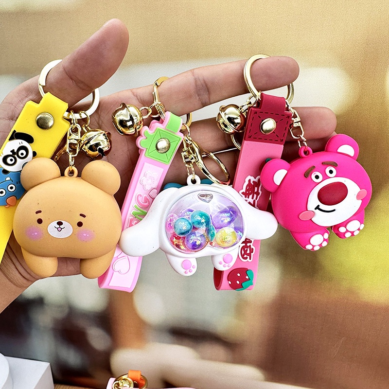 Móc Khóa Lọ Dầu Ngôi Sao Lấp Lánh Dễ Thương Sáng Tạo