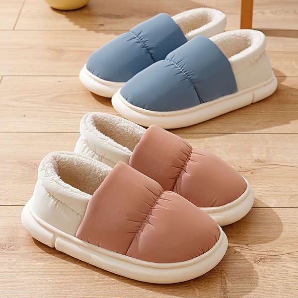 Dép cotton Lót Lông Cừu Dày Dặn Ấm Áp Đi Trong Nhà / Ngoài Trời Chống Thấm Nước