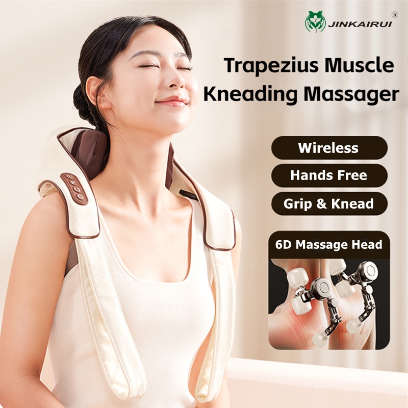 Jinkairui Máy massage Cổ Vai Giảm Đau Cơ Bắp Thế Hệ Thứ Ba