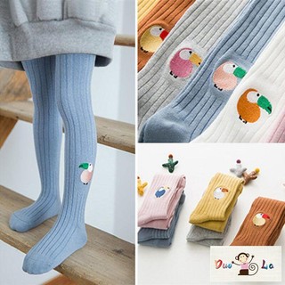 Bộ 2 Cặp Vớ cotton Dày Dặn Thêu Họa Tiết Phong Cách Thời Trang Xuân Thu Cho Bé Gái