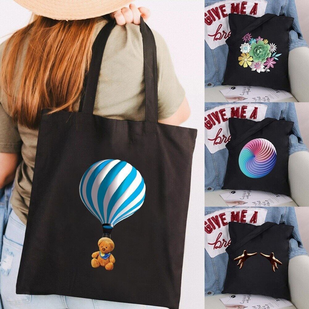 Women Shopping Bag Canvas Storage Handbag Organizer  Bags Large Capacity Traveling Beach Tote Cosmet