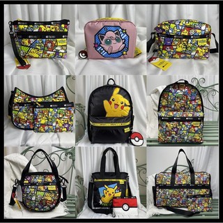 Túi đeo chéo vai họa tiết pikachu hoạt hình dễ thương 666