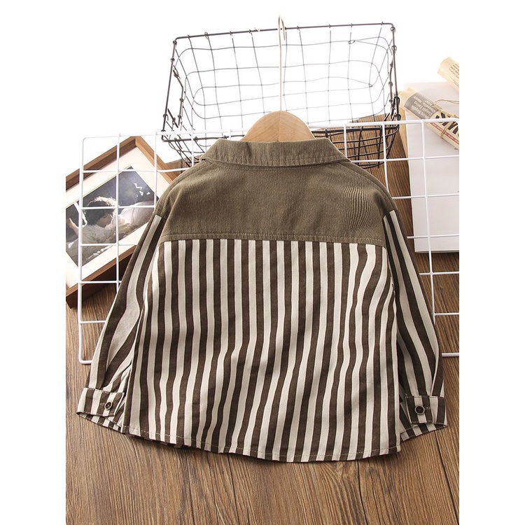 Áo Sơ Mi cotton Dài Tay Thiết Kế Mới Thời Trang Mùa Xuân Thu Dành Cho Bé Trai