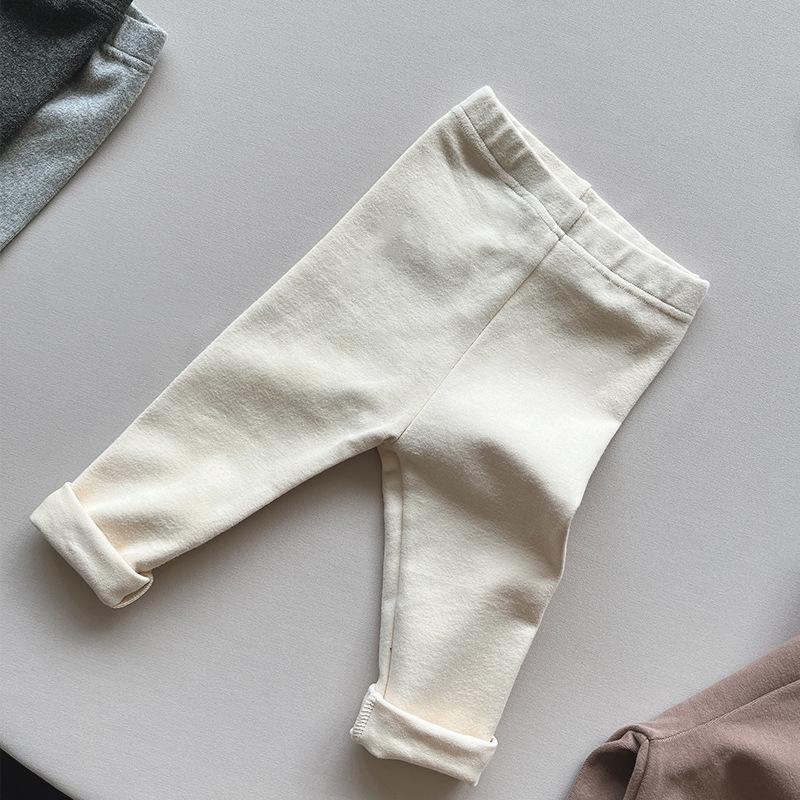 Quần Legging Siêu Mềm Co Giãn Màu Trơn Phong Cách Hàn Quốc Cho Bé
