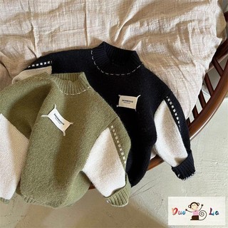 Hàng Mới Về [Hàng Mới Về] Áo sweater Dệt Kim Dày Cỡ Vừa Thời Trang Thu Đông Cho Bé Trai pu