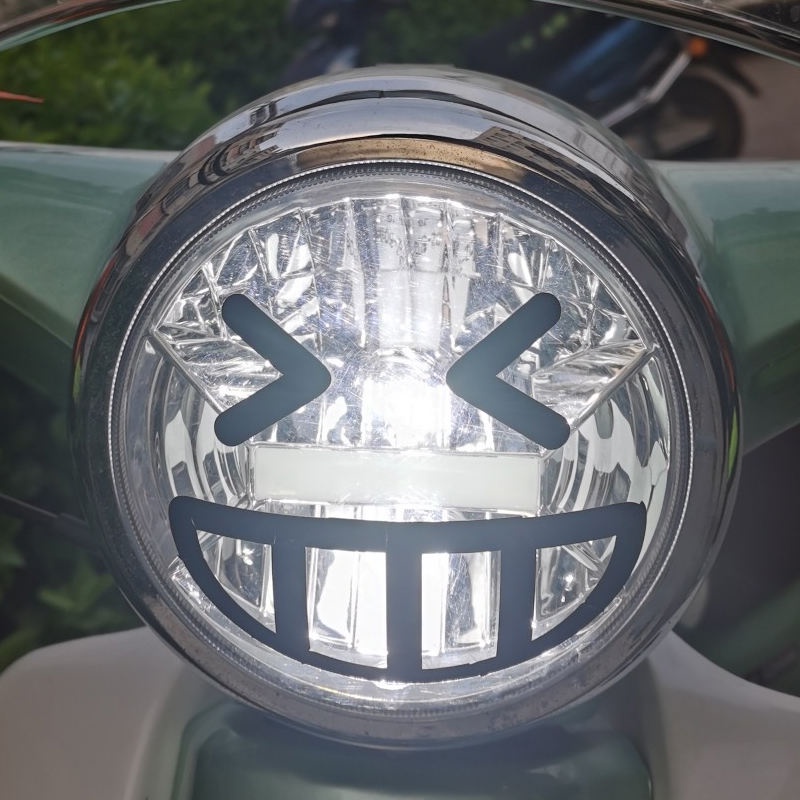 Nhãn Dán Trang Trí Đèn Pha Xe Máy / Xe Đạp Điện jialing coco Hình Mặt Cười Động Vật Chống Nước Sáng Tạo