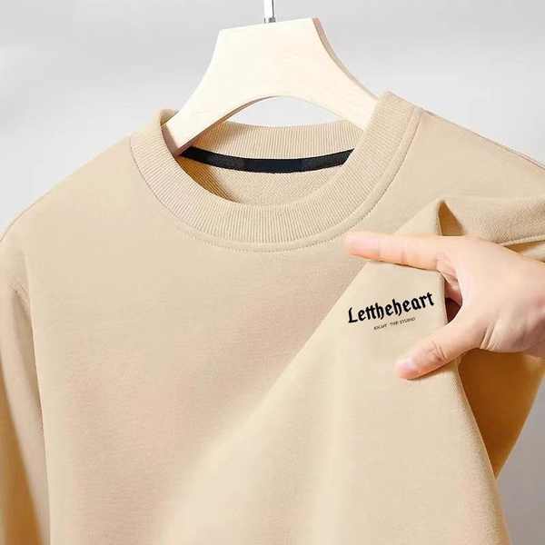 Áo sweater nỉ áo sweater len Áo hoodie cổ tròn dày dặn lót nhung đơn giản cổ điển kiểu Mỹ áo thun nam dài tay mẫu mới thu đông 2024 trang phục cặp đôi