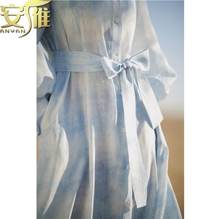 Khuyến mãi Bán chạy Dòng váy thành phố An Yan Sky|Váy sơ mi phong cách nhẹ nhàng mùa xuân 2024 Váy Denim phong cách mới dành cho nữ