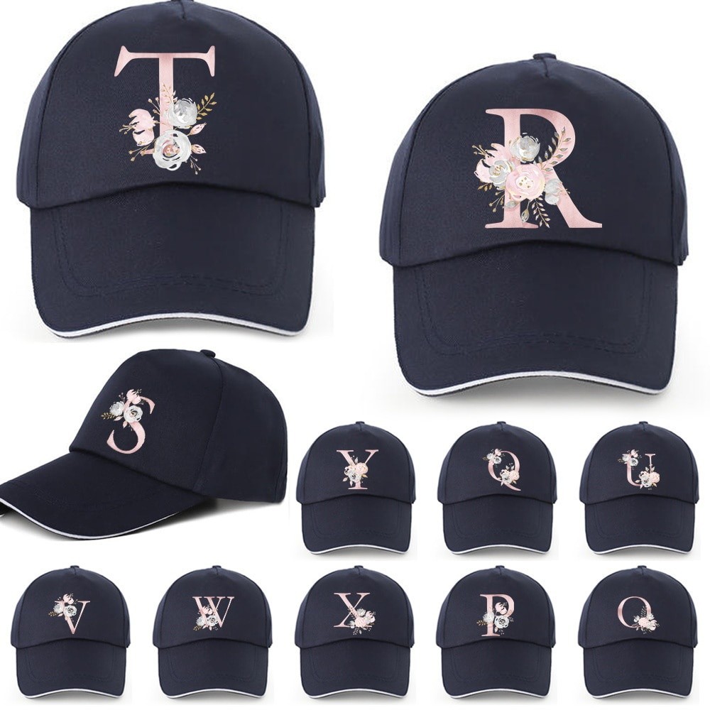 Snapback Caps Casquette Hats Fitted Casual Gorras Dark Blue Dad Hats For Men Women Unisex Pink Flowe