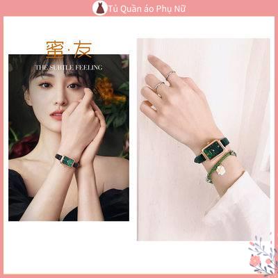 Ch t L Ng cao ng H tay D Y da netizen đồng hồ Hình Chữ Nhật Phong Cách retro Hàn Quốc Tối Giản Cá TíNh Cho Nữ Phiên Bản Hàn Quốc