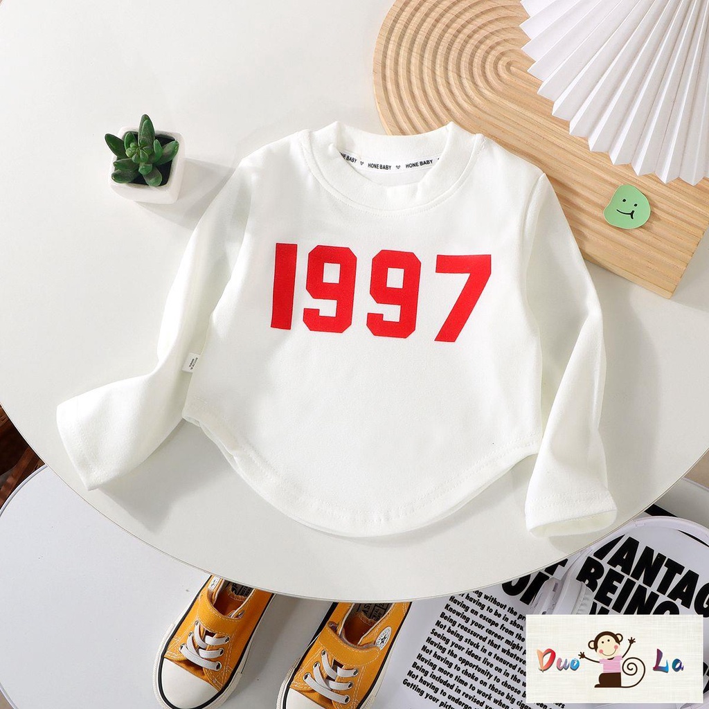 Duoola Áo Nỉ Hai Mặt Tay Dài Thời Trang Thu Đông Dễ Phối Đồ Phong Cách Đức Cho Bé Trai Và Bé Gái