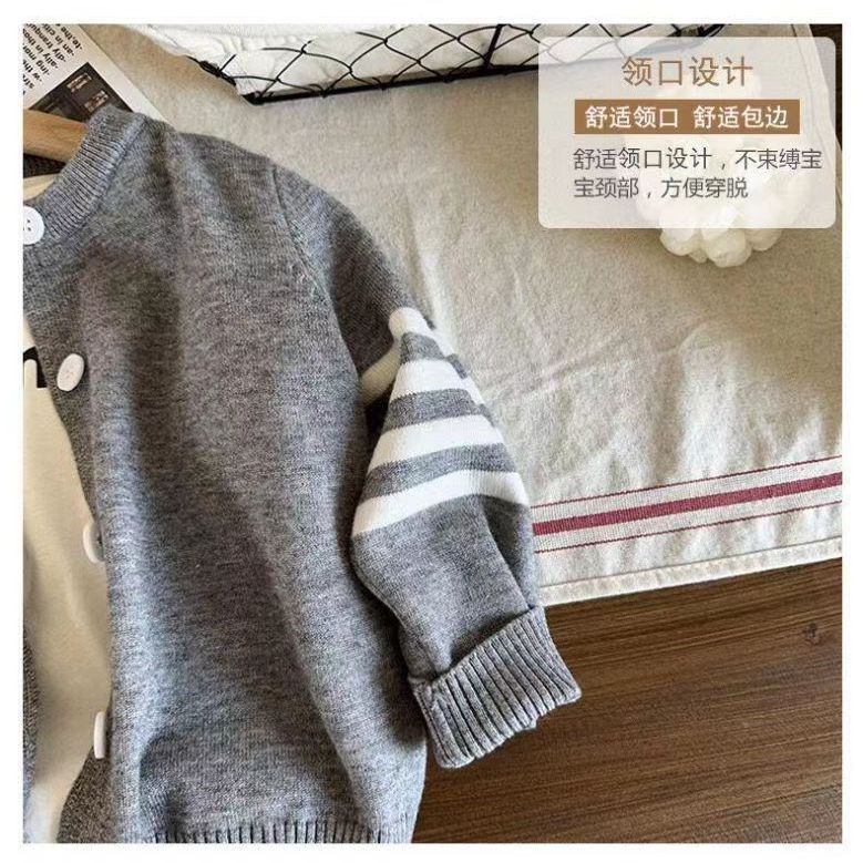 Áo Khoác cardigan Dệt Kim Cổ Tròn Thời Trang Xuân Thu Cho Bé