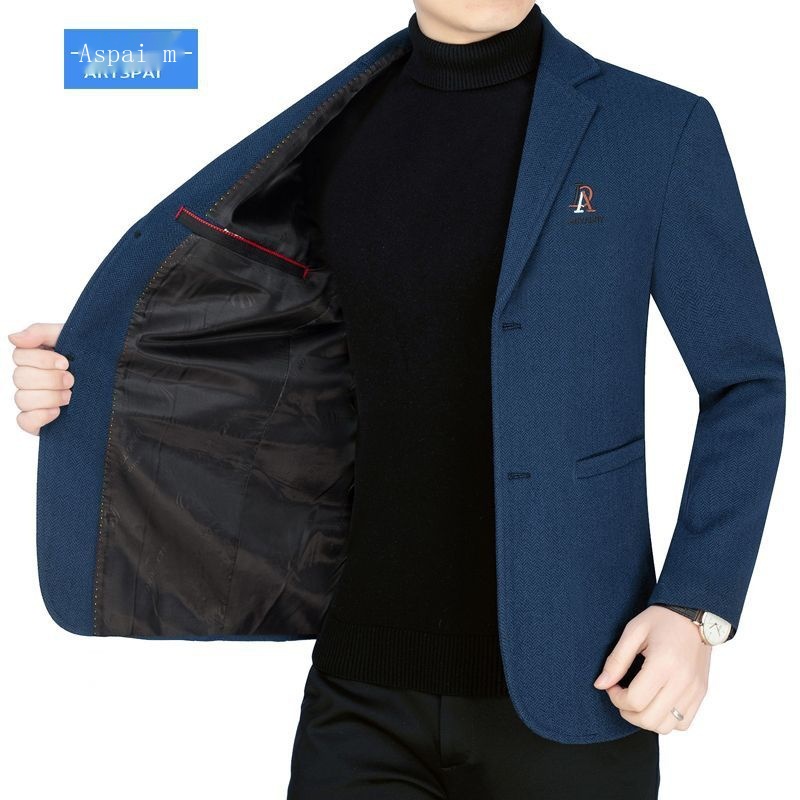 Áo Khoác Vest Thêu Họa Tiết Màu Trơn Thời Trang Cao Cấp Cho Nam