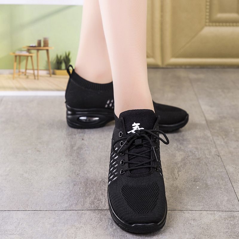 Giày Khiêu Vũ Mũi Vuông Đế Mềm Thoáng Khí Thời Trang Cho Nữ