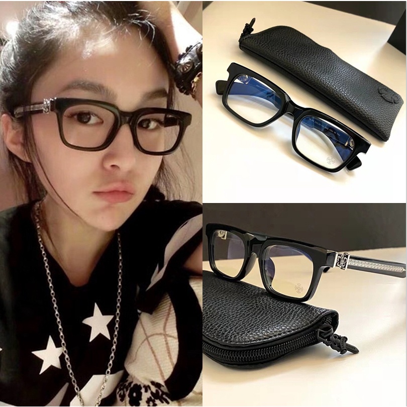 Chrome Hearts  Hộp Đựng Mắt Kính Bằng Da Chrome Hearts Thời Trang Chất Lượng Cao 105