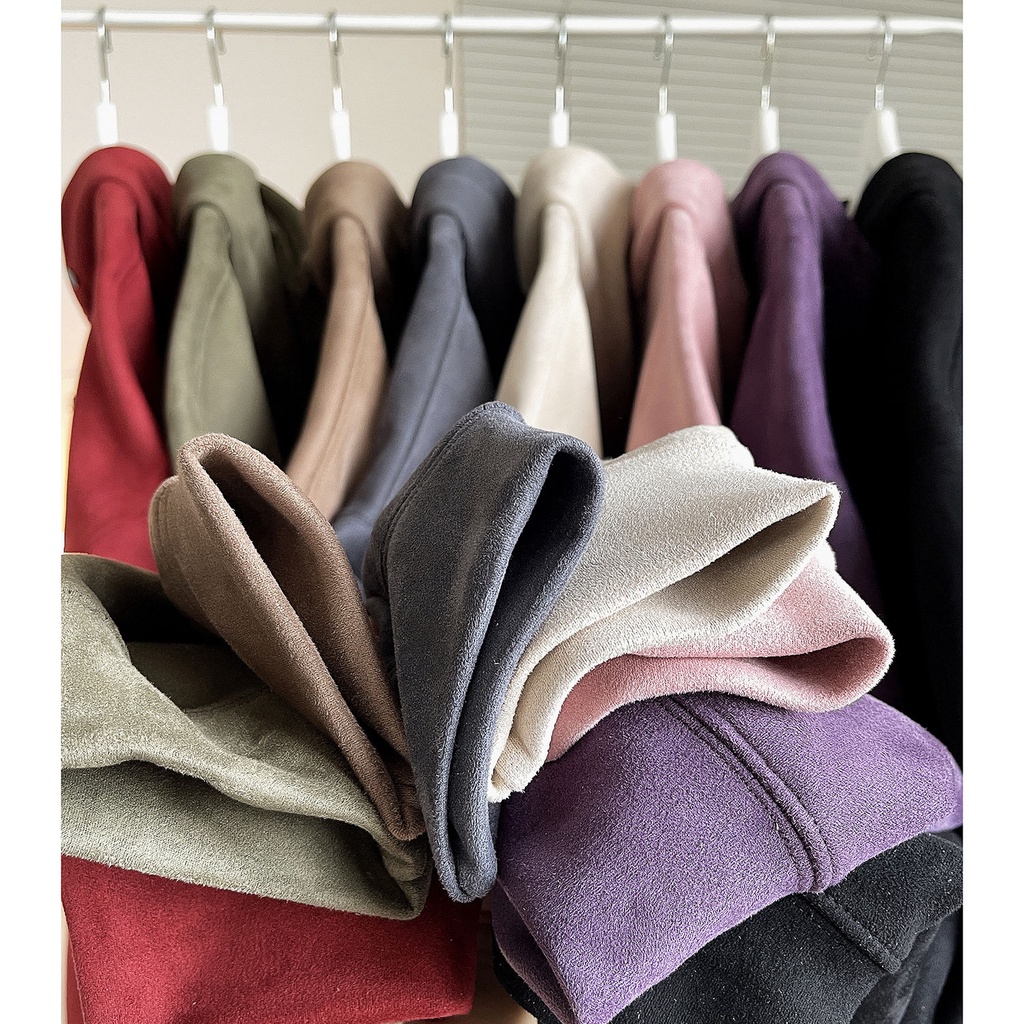 Áo Hoodie Da Lộn Dày Dặn Phong Cách retro Mỹ Cho Nam Nữ