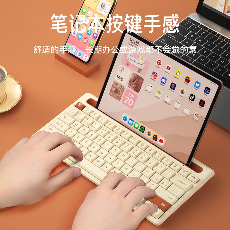 Bàn Phím bluetooth Không Dây Đính Nơ Phù Hợp Cho ios ipad tablet laptop