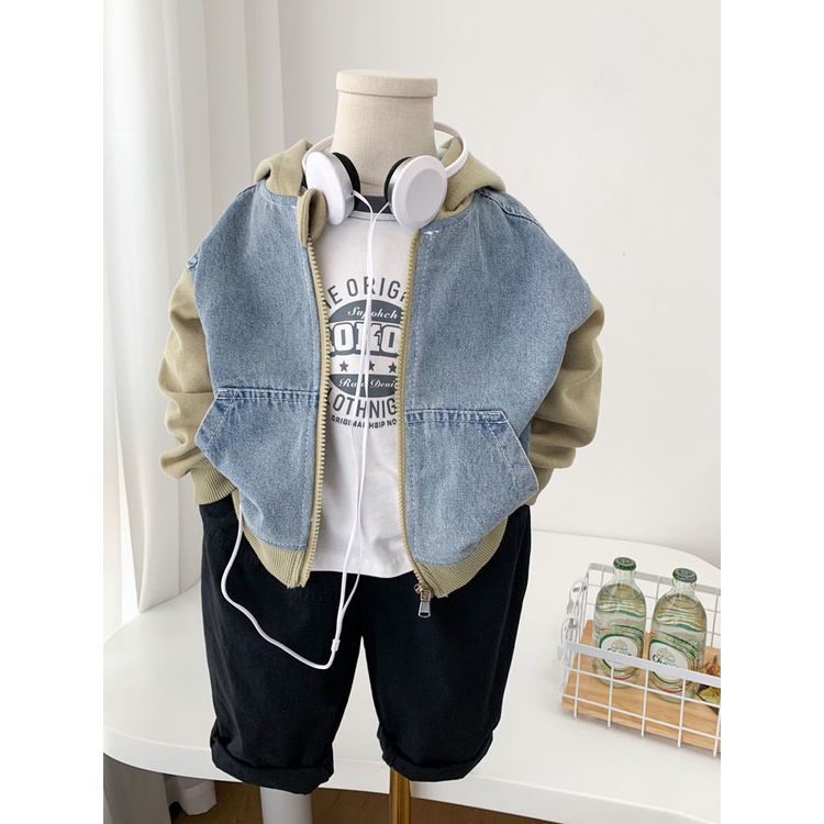 Áo Khoác Hoodie Giả Hai Lớp Có Khóa Kéo Thời Trang Xuân Thu Mới 2023 Dành Cho Bé Trai