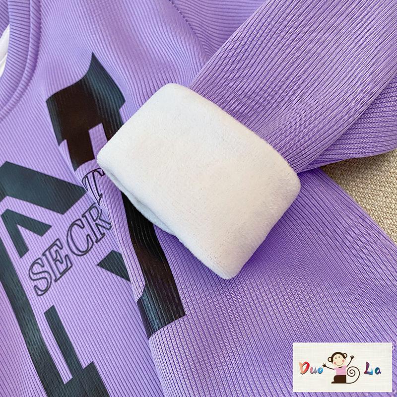 Áo Nỉ Dài Tay Thời Trang Xuân Thu Phong Cách Mới Cho Bé Gái