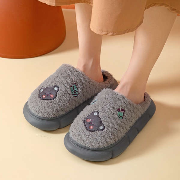 Dép Bông cotton Đi Trong Nhà Giữ Ấm Mùa Đông Phong Cách Mới 2022
