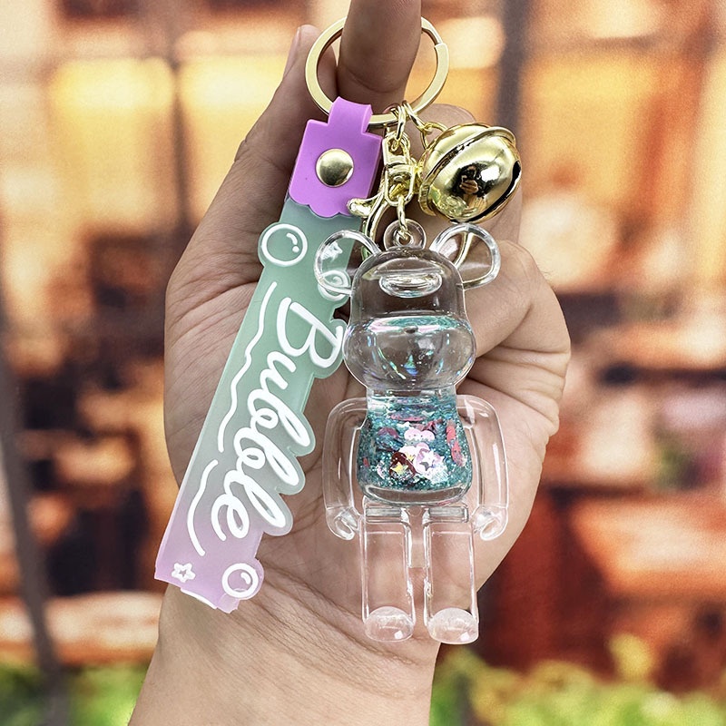 Móc Khóa Hình Gấu Trong Suốt Dễ Thương