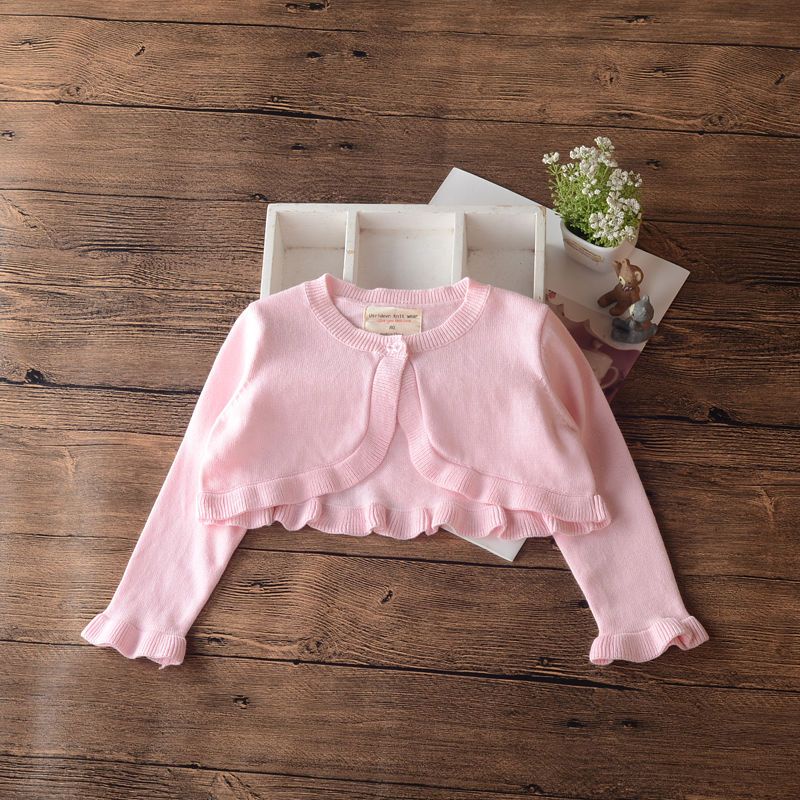 Áo Khoác cardigan Dệt Kim Vải cotton Mỏng Thời Trang Xuân Thu Cho Bé Gái❤10.30