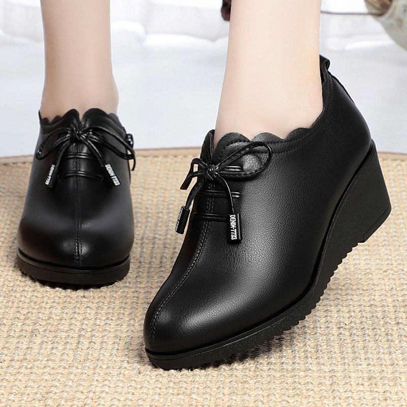 Giày Búp Bê Da Đế Xuồng Mềm Thời Trang Cho Phụ Nữ Trung Niên