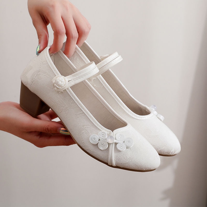Giày Vải Thêu Hoa Đế Dày Phong Cách Công Cộng Trung Hoa Cổ Điển Cao Cấp Dành Cho Nữ