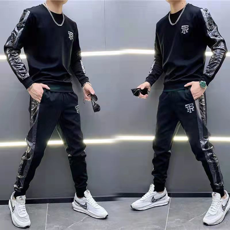 Bộ Quần Áo Thể Thao Dài Tay Phong Cách Hàn Quốc 2023 Cho Nam