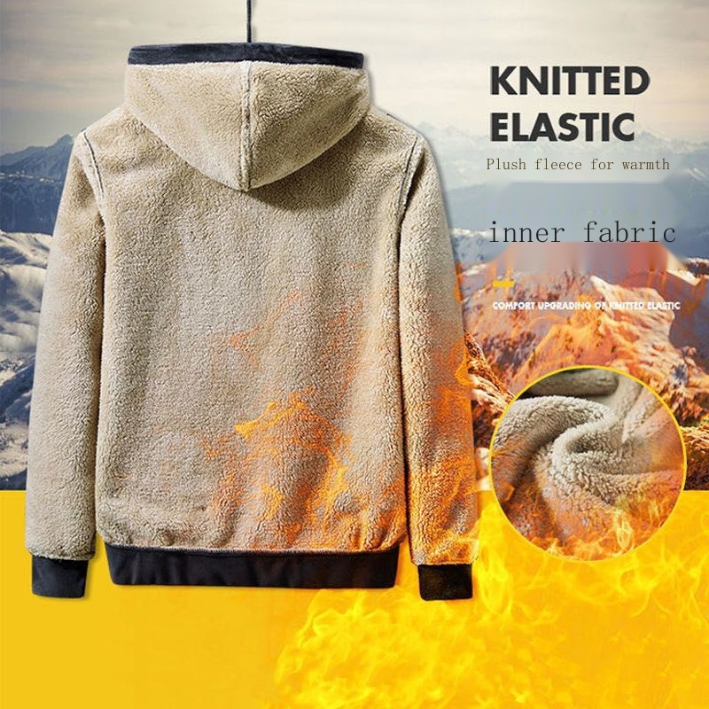 Set Đồ Thể Thao Hai Món Gồm Áo Khoác cardigan Lót Nhung Dày Dặn Ấm Áp Phong Cách Hàn Quốc Thời Trang Thu Đông Cho Nam