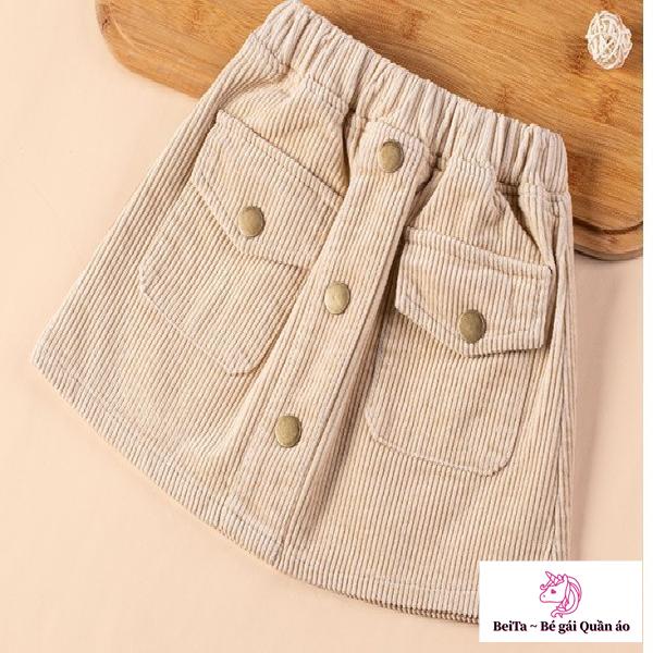 Chân Váy Nhung Dáng Chữ a Phong Cách Phương Tây Thời Trang Xuân Thu Mới Cho Bé Gái