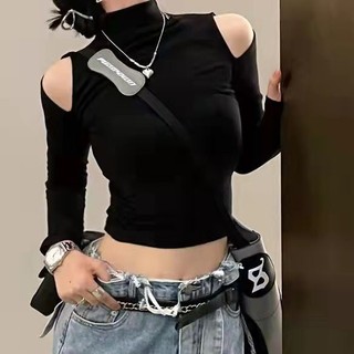 Mới Áo Thun Tay Dài Cổ Cao Phong Cách Đức Thời Trang Thu Đông Cho Nữ