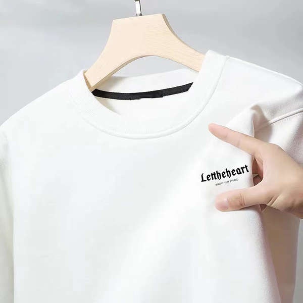 Áo sweater nỉ áo sweater len Áo hoodie cổ tròn dày dặn lót nhung đơn giản cổ điển kiểu Mỹ áo thun nam dài tay mẫu mới thu đông 2024 trang phục cặp đôi