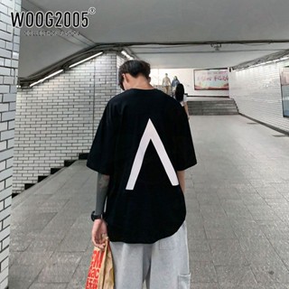 Áo thun dạ quang đường phố Mỹ Huỳnh quang màu xanh lá cây ngắn tay nam mùa hè phản quang V Áo thun tay ba phần tư ngoại cỡ Quốc gia Hợp thời trang Cặp đôi năm