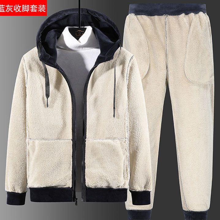 Áo Khoác Lông Cừu Dày Dặn Thời Trang Thu Đông Cho Nam Giới Có size Lớn