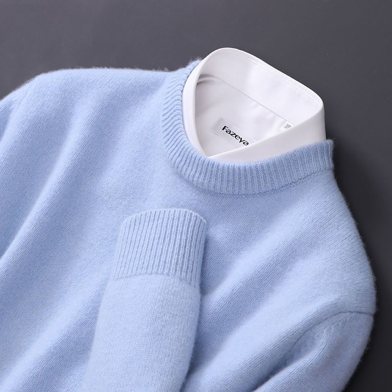 Áo Sweater Cổ Tròn Dáng Rộng Phong Cách Hàn Quốc Thời Trang Thu Đông Mới Cho Nam