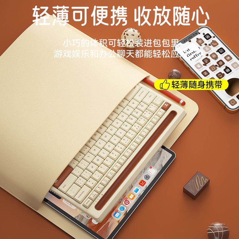 Bàn Phím bluetooth Không Dây Đính Nơ Phù Hợp Cho ios ipad tablet laptop