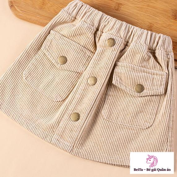 Chân Váy Nhung Dáng Chữ a Phong Cách Phương Tây Thời Trang Xuân Thu Mới Cho Bé Gái