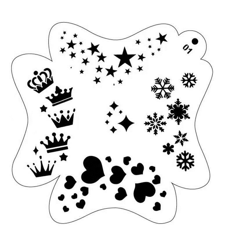 Khuôn Vẽ Tay Họa Tiết Khuôn Mặt Đặc Biệt Dành Cho Trẻ Em