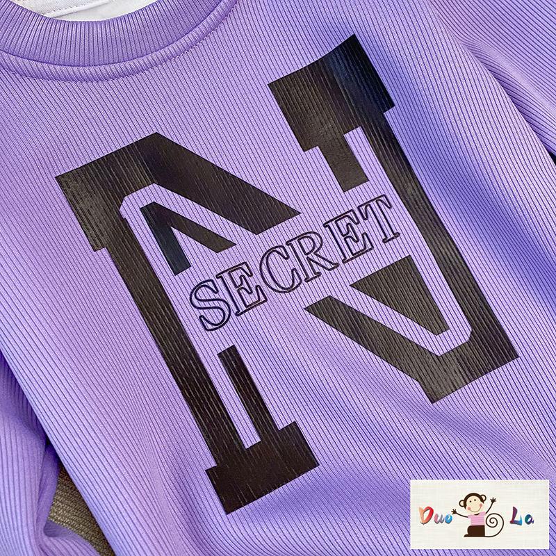 Áo Nỉ Dài Tay Thời Trang Xuân Thu Phong Cách Mới Cho Bé Gái