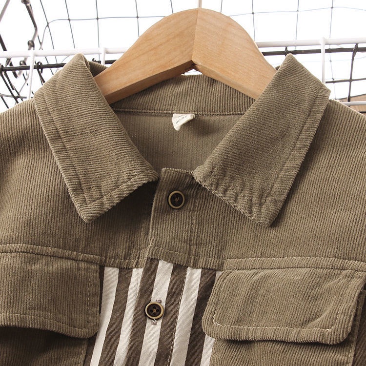 Áo Sơ Mi cotton Dài Tay Thiết Kế Mới Thời Trang Mùa Xuân Thu Dành Cho Bé Trai