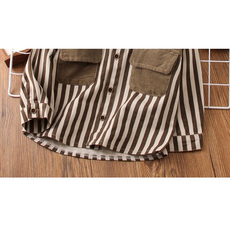 Áo Sơ Mi cotton Dài Tay Thiết Kế Mới Thời Trang Mùa Xuân Thu Dành Cho Bé Trai