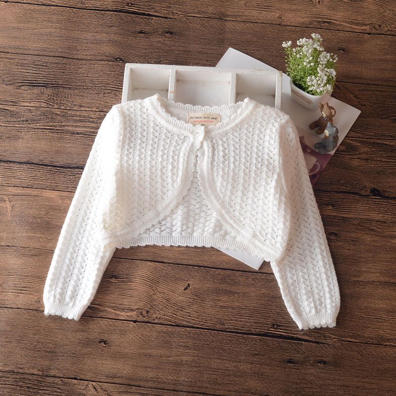 Áo Khoác cardigan Dệt Kim Vải cotton Mỏng Thời Trang Xuân Thu Cho Bé Gái❤10.30