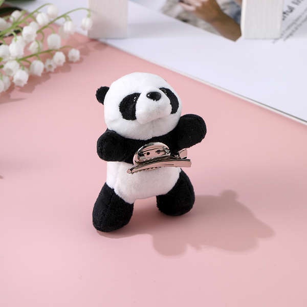 Ghim Cài Áo Hình Gấu Trúc Phối Lông Dễ Thương Phong Cách Trung Hoa