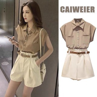 Set Áo Sơ Mi + Quần Short Thời Trang 2022 Cho Nữ 1.18