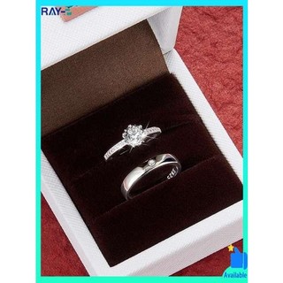 Nhẫn bạc nữ thật nhẫn bạc 925 Nhẫn đôi giả cưới một cặp đạo cụ cảnh đám cưới nhẫn cặp đôi nhẫn nam nữ cầu hôn nhẫn kim cương ảnh cưới